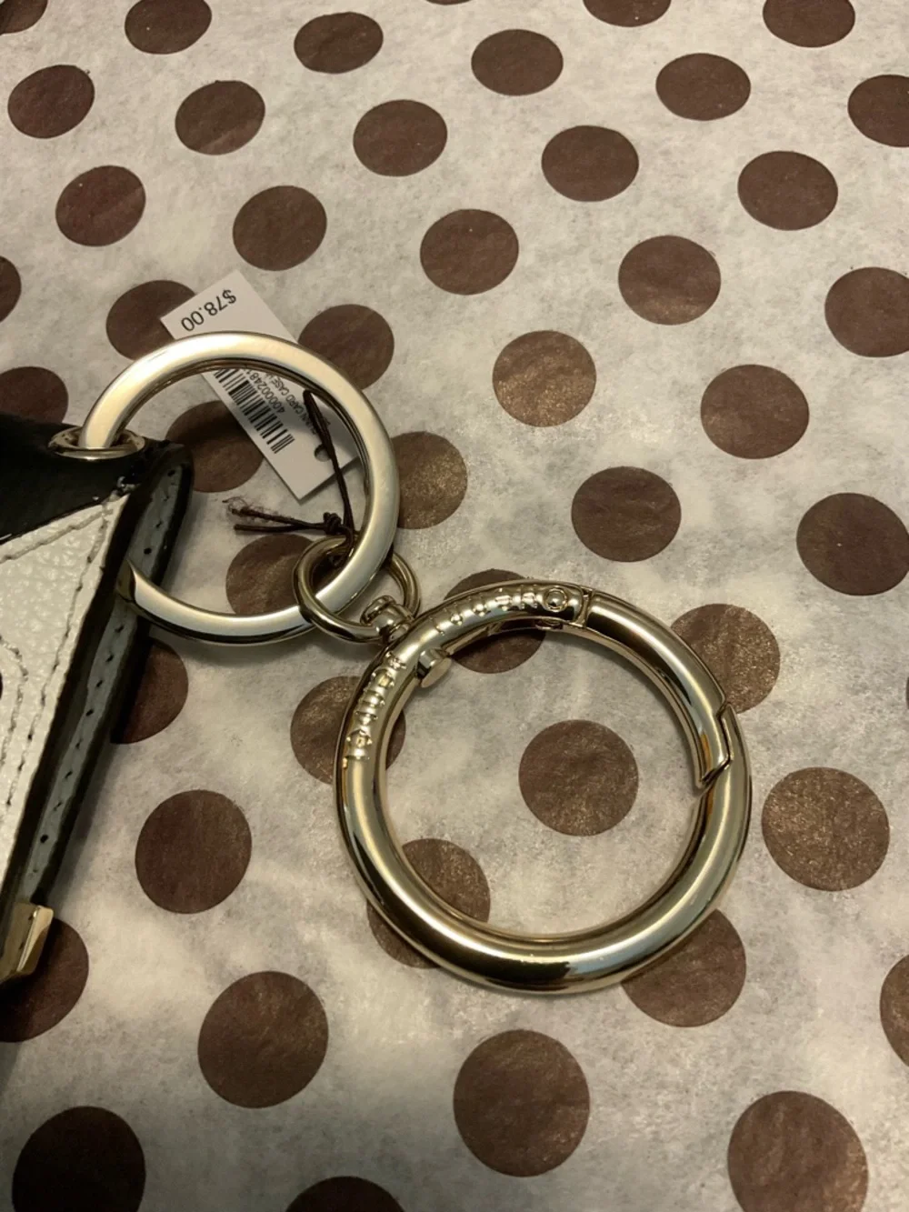 NWT Henri Bendel Quinn Card Case Holder Key Chain Purse Charm w Dust Bag